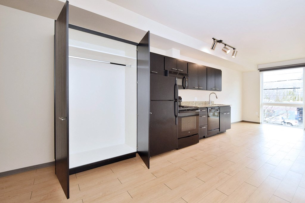 Corso storage and kitchen