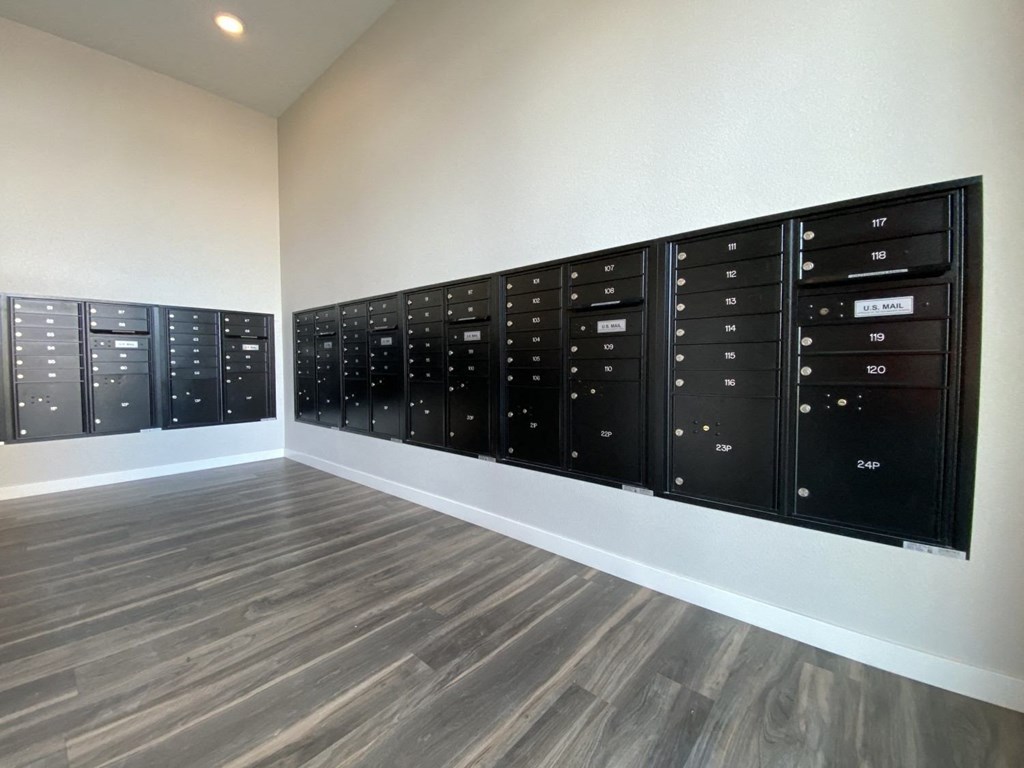 Willow View mailroom with plenty of floor space