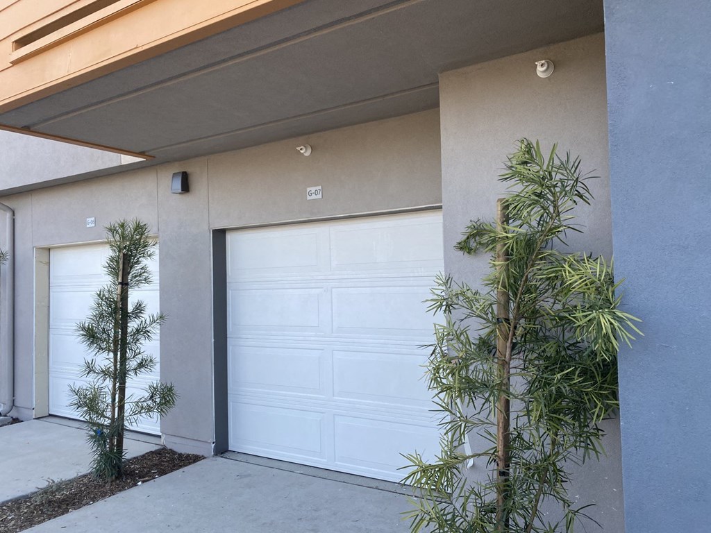 Willow View parking garage under unit with overhang of balcony above