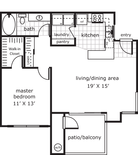 Tuscaro 1 bed 1 bath 767 sf