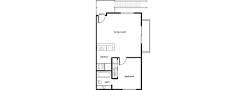 Cedar Crest 1 Bed 1 Bath 552 SF