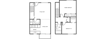 Cedar Crest 2 Bed 1.5 Bath 884 SF