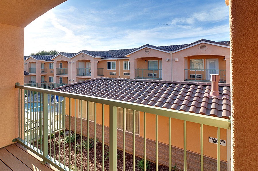 the view from the balcony of our apartments