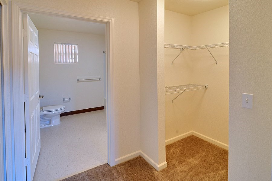 a bathroom with a shower and a toilet in it