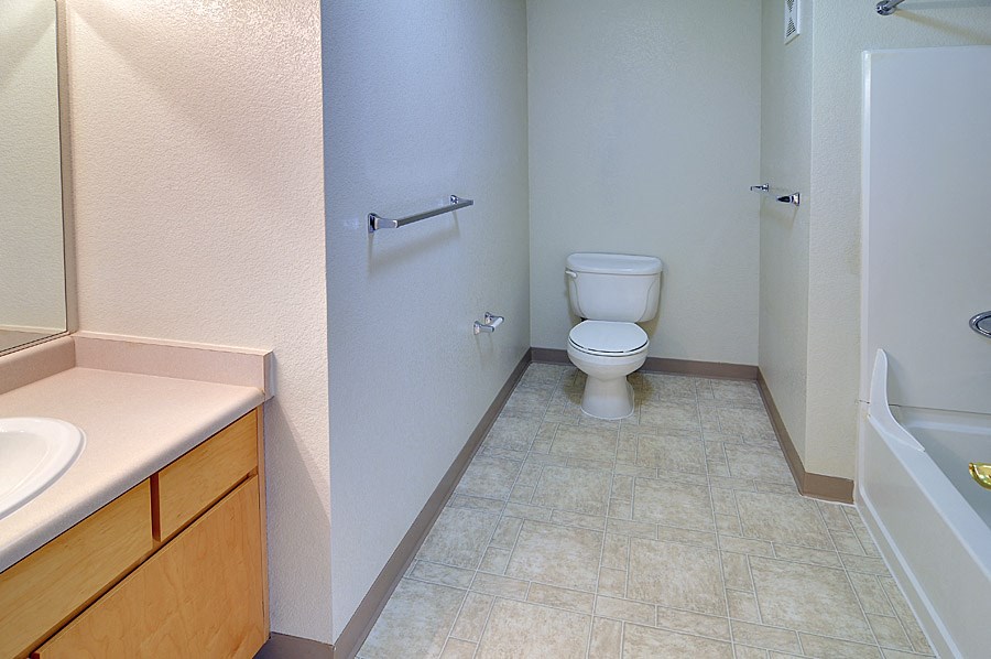 a bathroom with a toilet and a sink