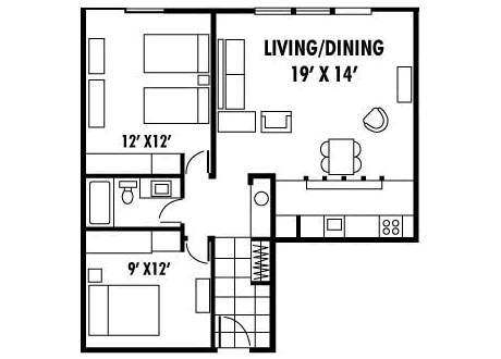 Bay Roc 2-bedroom floorplan