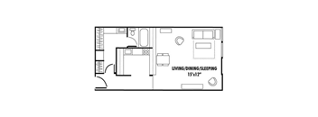 Bay Roc studio floorplan