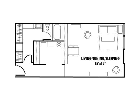 Bay Roc studio floorplan
