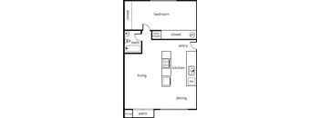 Gladstone Forest 1 Bed 1 Bath 700 SF