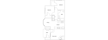 Hillview Ridge 2 Bed 1 Bath 989 SF