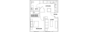Napa Cove 1 Bed 1 Bath 638 SF