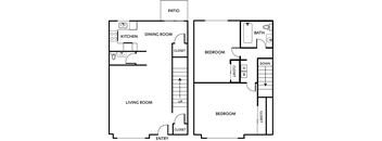 Pleasant Ridge 2 Bed 1.5 Bath 1060 SF