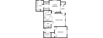 2 bed 2 bath 1164 sf
