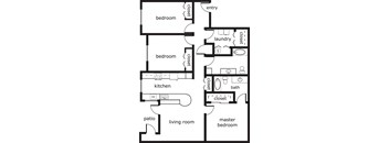 3 bed 2 bath 1382 sf