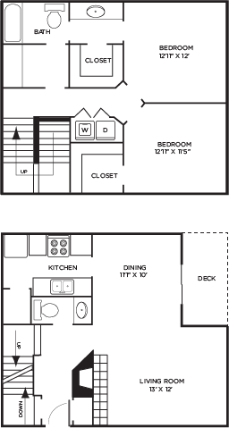 2 bed | 1.5 bath | 1243 sq ft