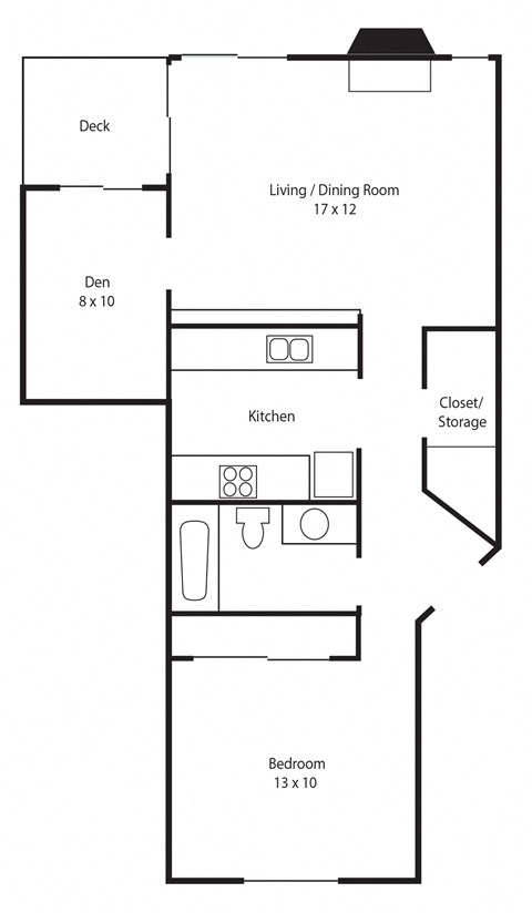 Ridge at Mtn Park 1 bed 1 bath 810 sf