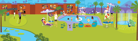 Fountain Park Spa Mural