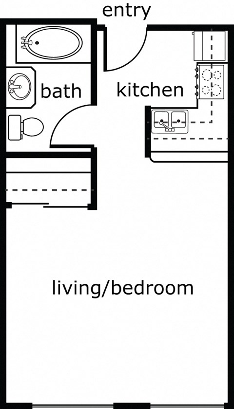 St James Studio 1 bath