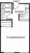 St James Studio 1 bath