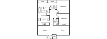 Twin Oaks Apartments 2 bed 2 bath