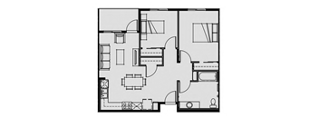 Unit 2.3 2 Bed 1 Bath 849 sq ft