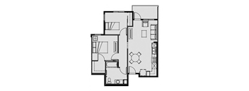 Unit 2.4 2 Bed 1 Bath 844 sq ft