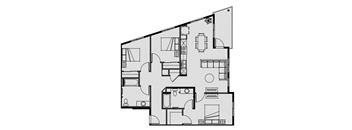 Unit 3.1 3 Bed 2 Bath 1220 sq ft