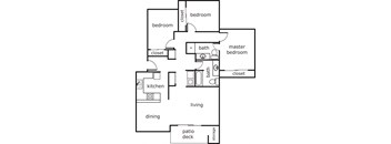 Vista Highlands 3 Bed 2 Bath 1259 SF A