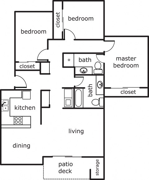 Vista Highlands 3 Bed 2 Bath 1259 SF A