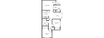 Vista Ridge 2 Bed 1 Bath 904 SF