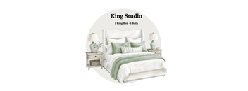 A bedroom with a bed, nightstands, and lamps.