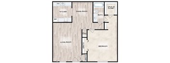 a floor plan of a room with a closet and a bed