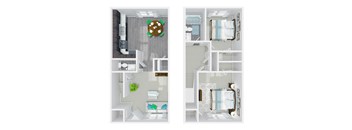 A diagram of a bathroom with a toilet, sink, and mirror.