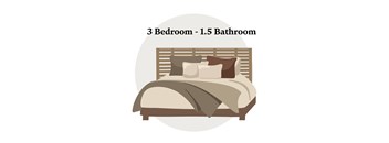 A graphic of a bedroom with a bed and pillows.