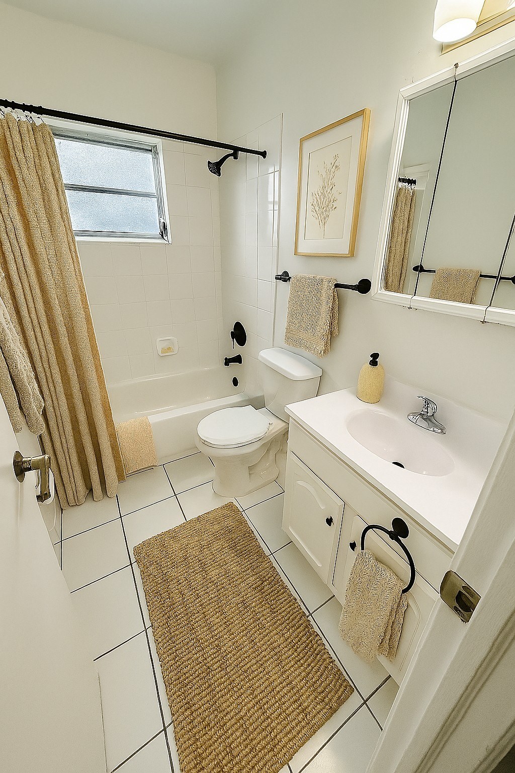 A bathroom with a toilet, sink, and shower.