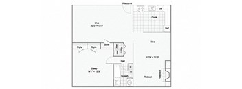 a floor plan of a 1 bedroom floor plan102