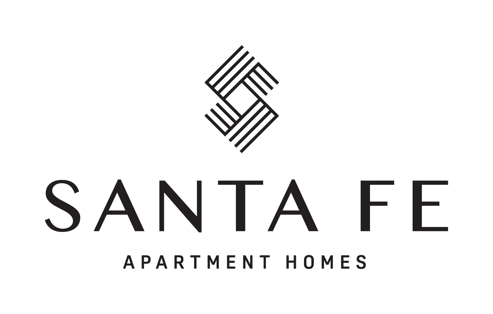 A logo for Santa Fe Apartment Homes is displayed.