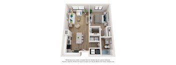 a 1 bedroom floor plan  woodland heights apartments