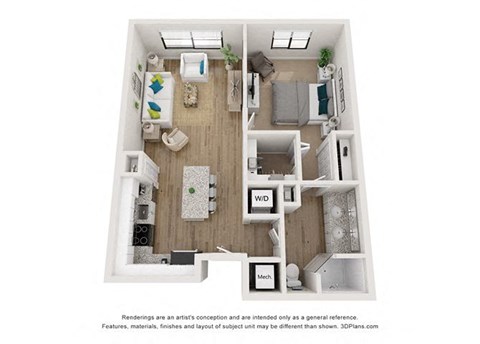 a 1 bedroom floor plan  summit