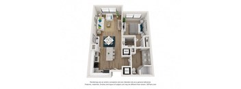 a 1 bedroom floor plan  studio