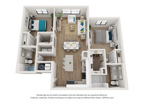 a 3d floor plan of our apartments