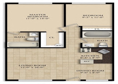 a floor plan of a room with a bathroom and a living room
