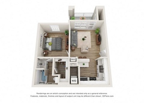 a 1 bedroom floor plan  395 796 sq ft