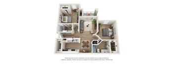 a 3 bedroom floor plan is shown in this image