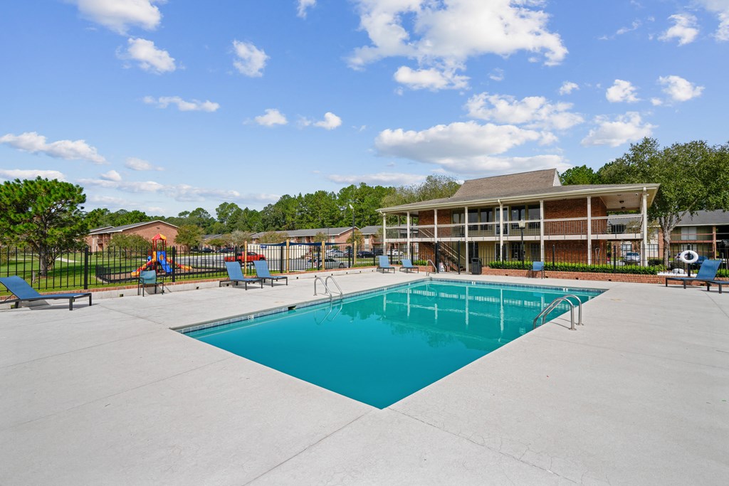 the swimming pool at our apartments