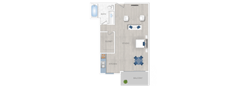Studio Apartments in West Los Angeles, CA - Del Rio Apartments A floorplan
