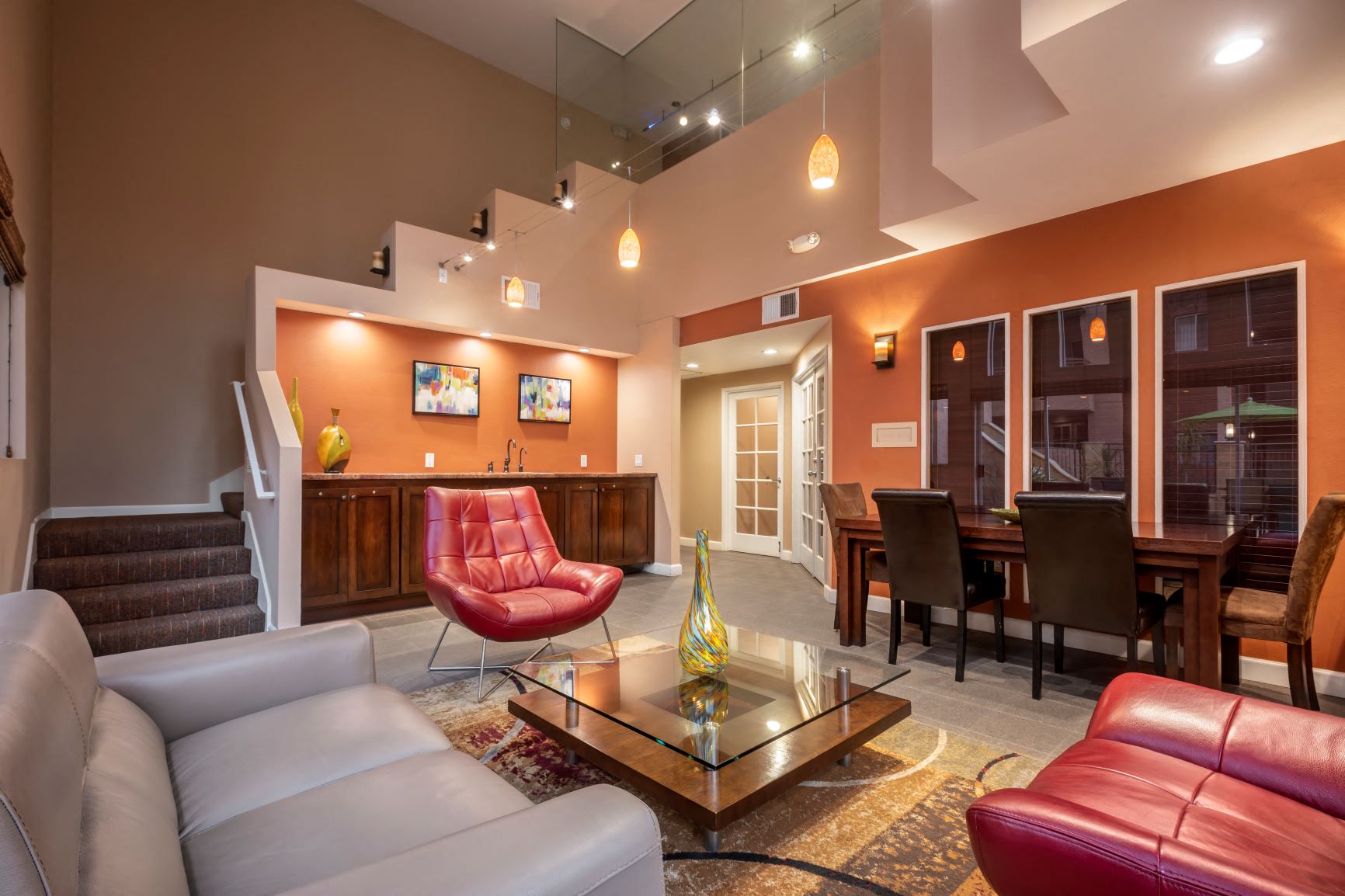 Apartments in Burbank, CA -  Interior of Building Lobby with Seating Area scott villa
