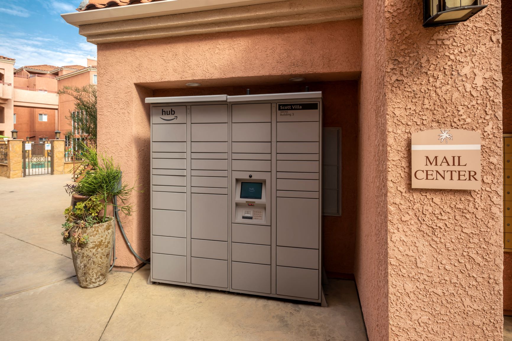 Apartments in Burbank, CA - Amazon Package Pick Up Hub Outdoors scott villa