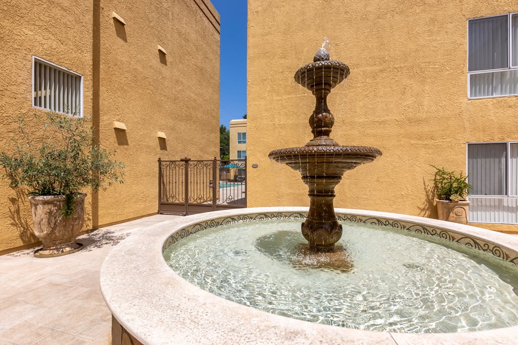Apartments in Burbank, CA Outdoor Courtyard with Fountain.jpg