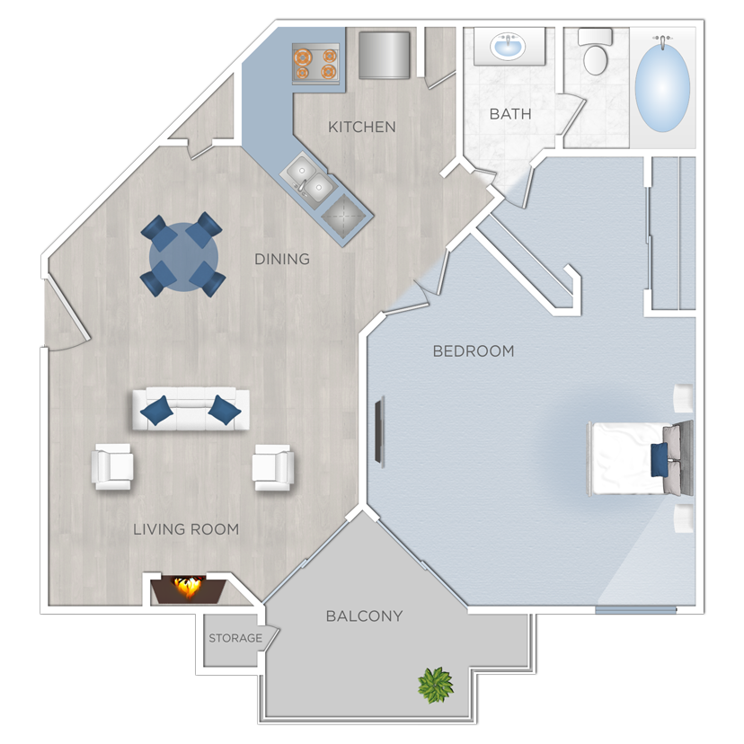 One Bedroom Apartments for Rent in Burbank, CA - Scott Villa C